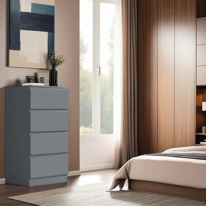 Stora 4 Drawer Chest of Drawers - Matt Dark Grey