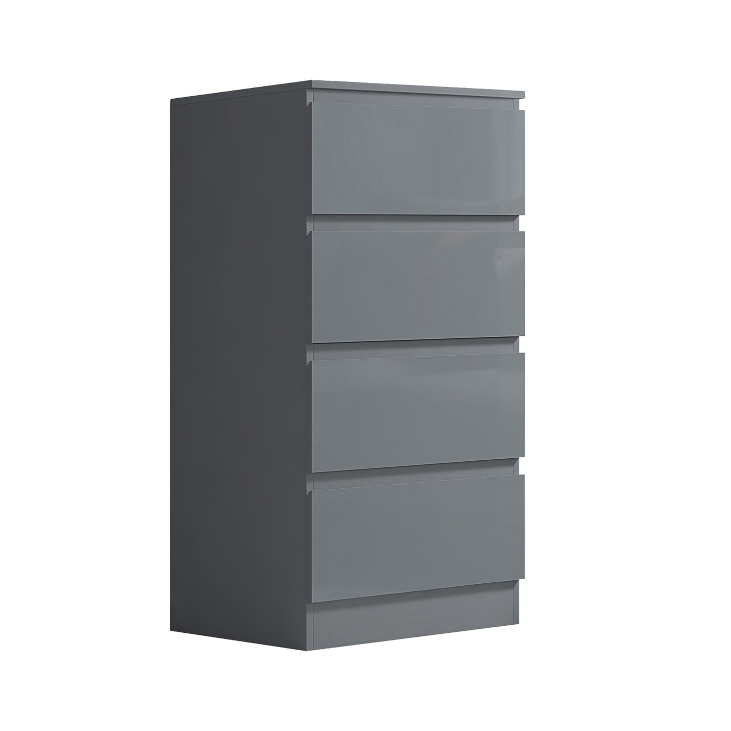 Stora 4 Drawer Chest of Drawers - Grey Gloss Front