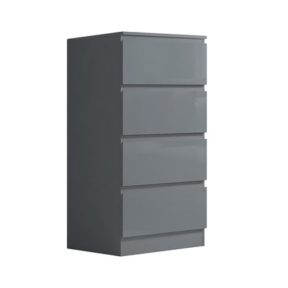 Stora 4 Drawer Chest of Drawers - Grey Gloss Front