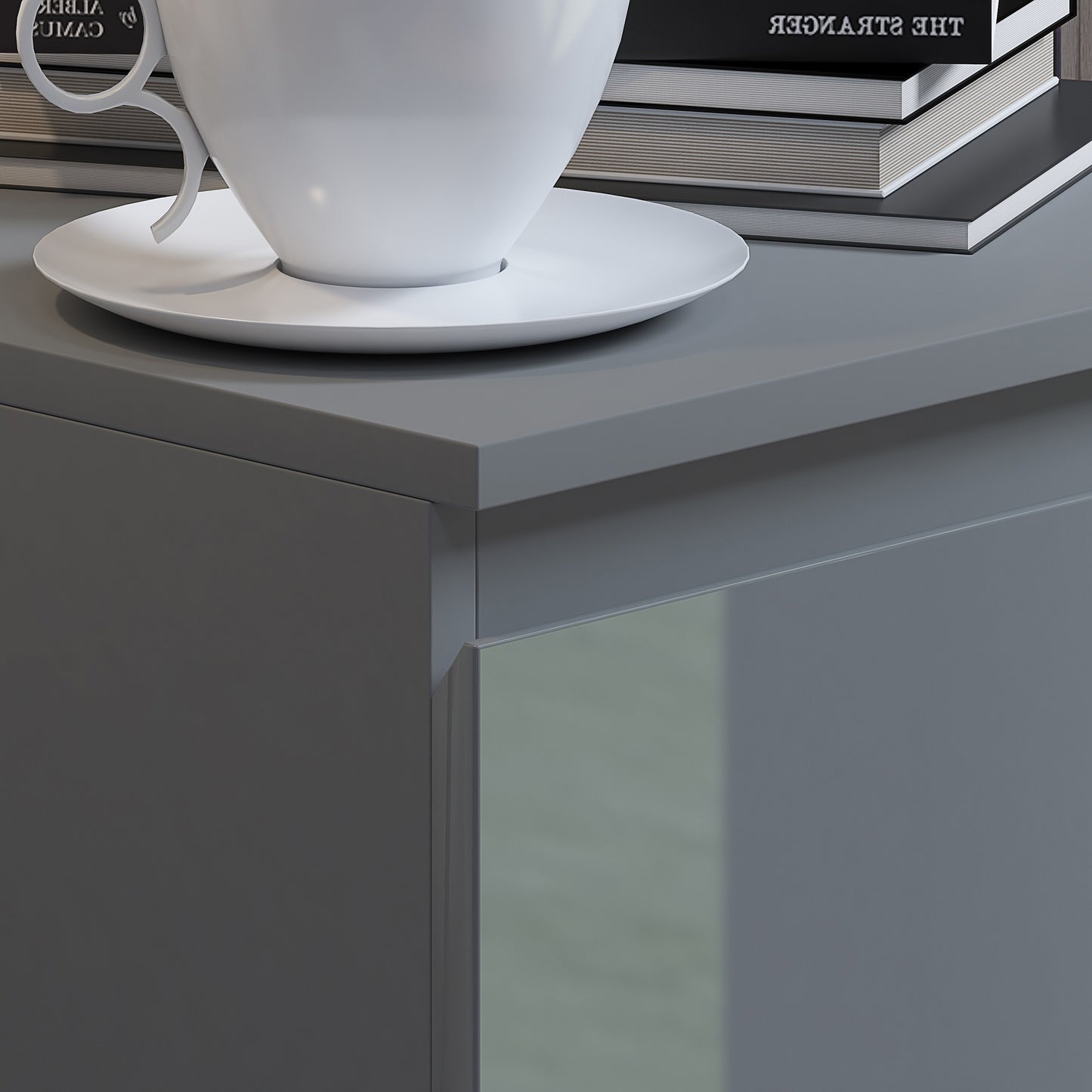 Stora 4 Drawer Chest of Drawers - Grey Gloss Front