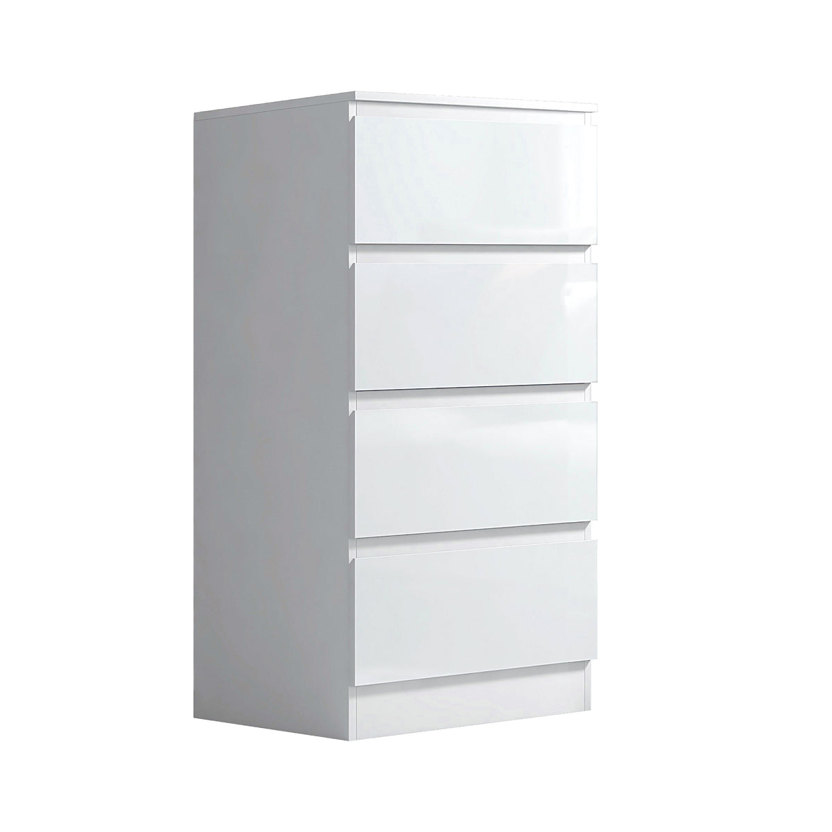 Stora 4 Drawer Chest of Drawers - White Gloss Front