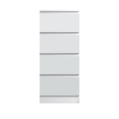 Stora 4 Drawer Chest of Drawers - White Gloss Front