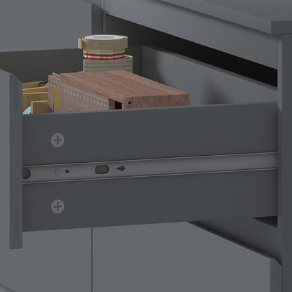 Stora 8 Drawer Wide 4+4 Chest Of Drawers - Matt Dark Grey