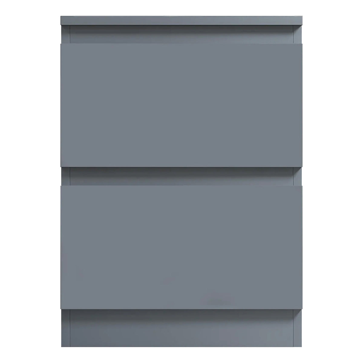 Stora 2 Drawer Bedside Cabinet - Matt Dark Grey