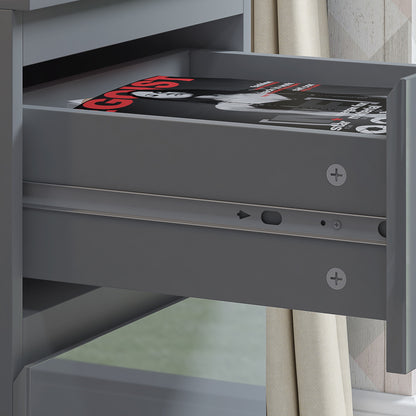 Stora 2 Drawer Bedside Cabinet - Grey Gloss Front