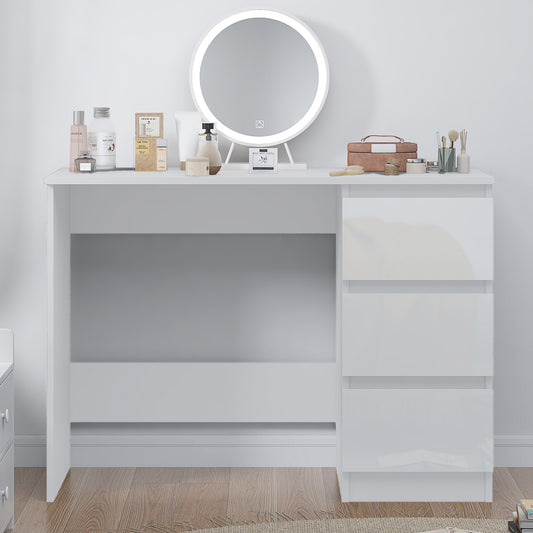 Stora 3 Drawer Dressing Table - White Gloss Front