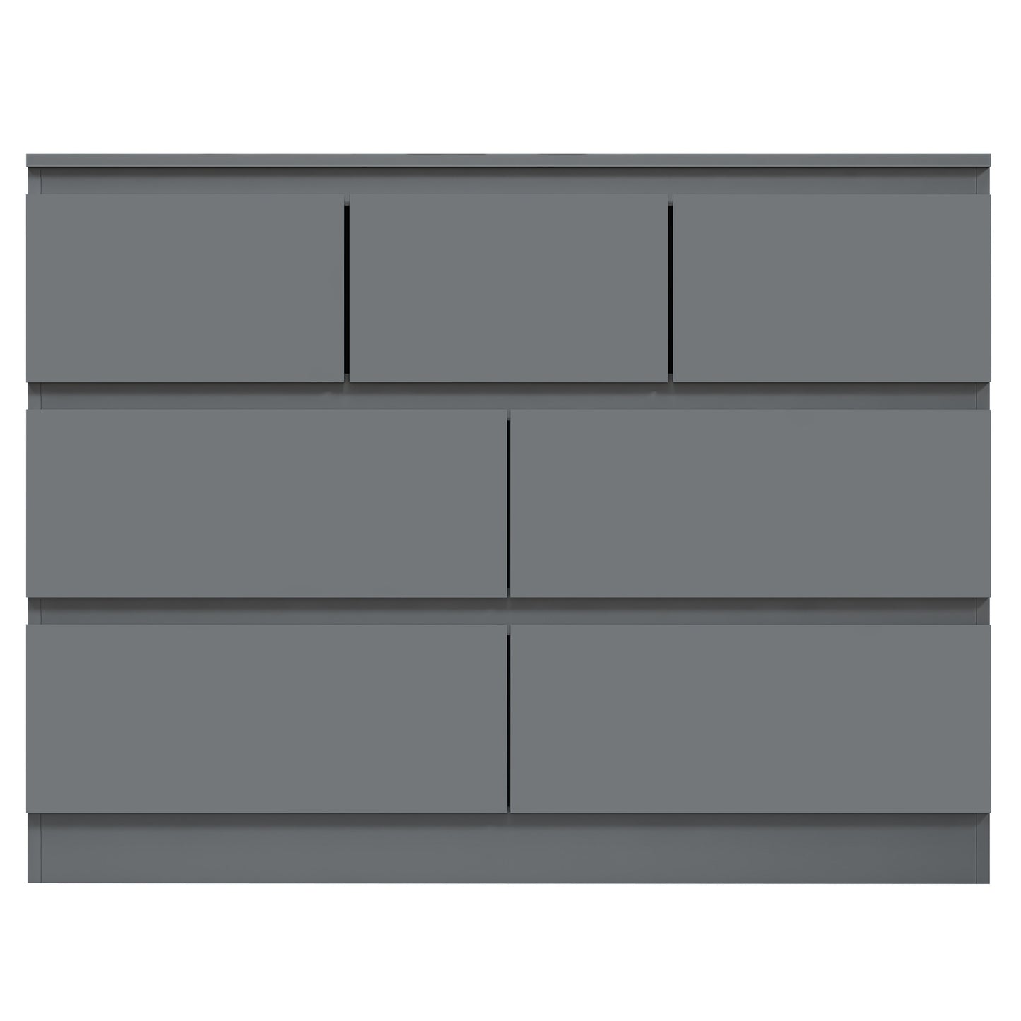 Stora 7 Drawer Merchant Chest Of Drawers - Matt Dark Grey