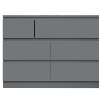 Stora 7 Drawer Merchant Chest Of Drawers - Matt Dark Grey