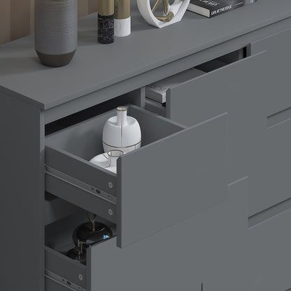 Stora 7 Drawer Merchant Chest Of Drawers - Matt Dark Grey