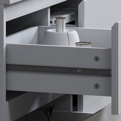 Stora 7 Drawer Merchant Chest Of Drawers - White Gloss Front