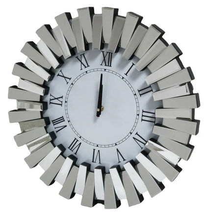 Mirrored Sunburst Wall Clock