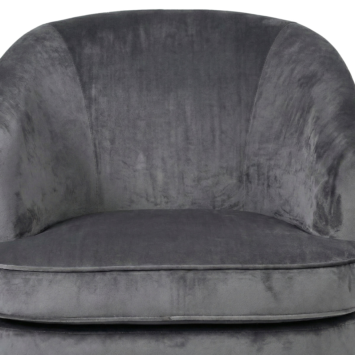 Loretta Armchair Grey Velvet Padded Cushioned Tub Chair