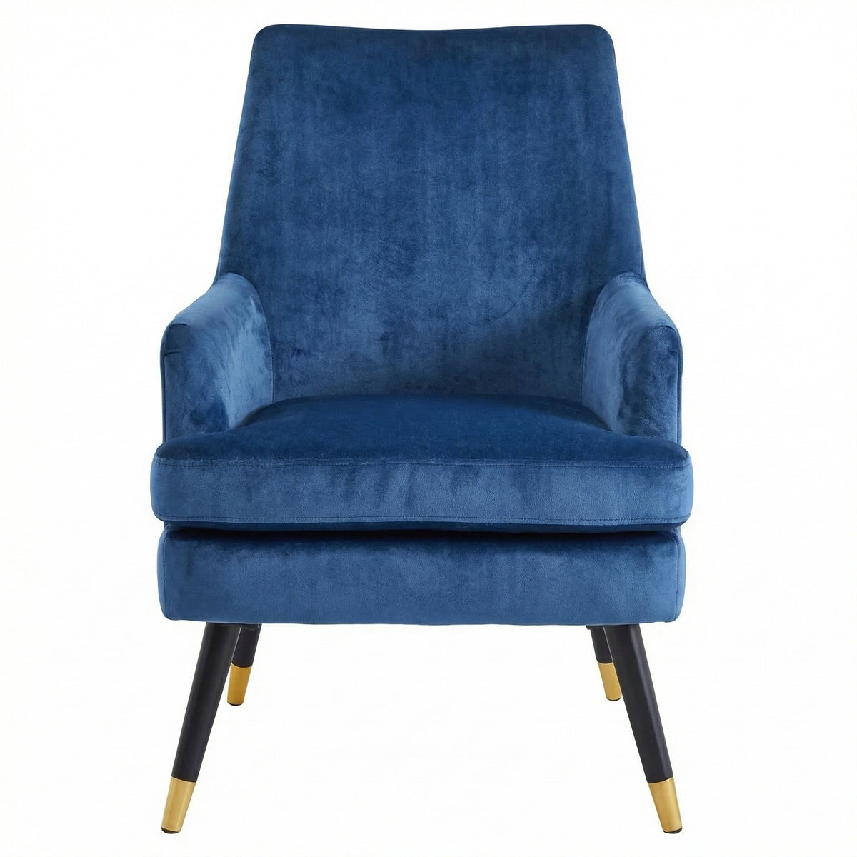 Loretta Accent Chair Midnight Blue Velvet Padded Armchair