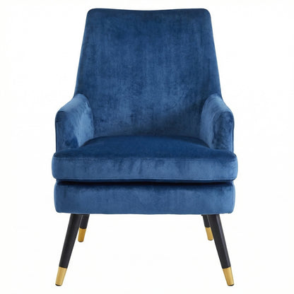 Loretta Accent Chair Midnight Blue Velvet Padded Armchair