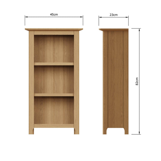 Taberno Oak 3 Tier Bookcase Natural Oak