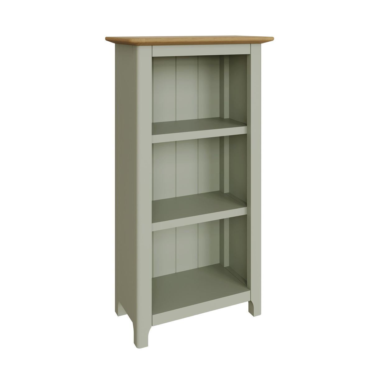 Taberno Oak 3 Tier Bookcase Sage Green