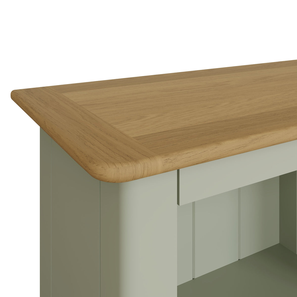Taberno Oak 3 Tier Bookcase Sage Green