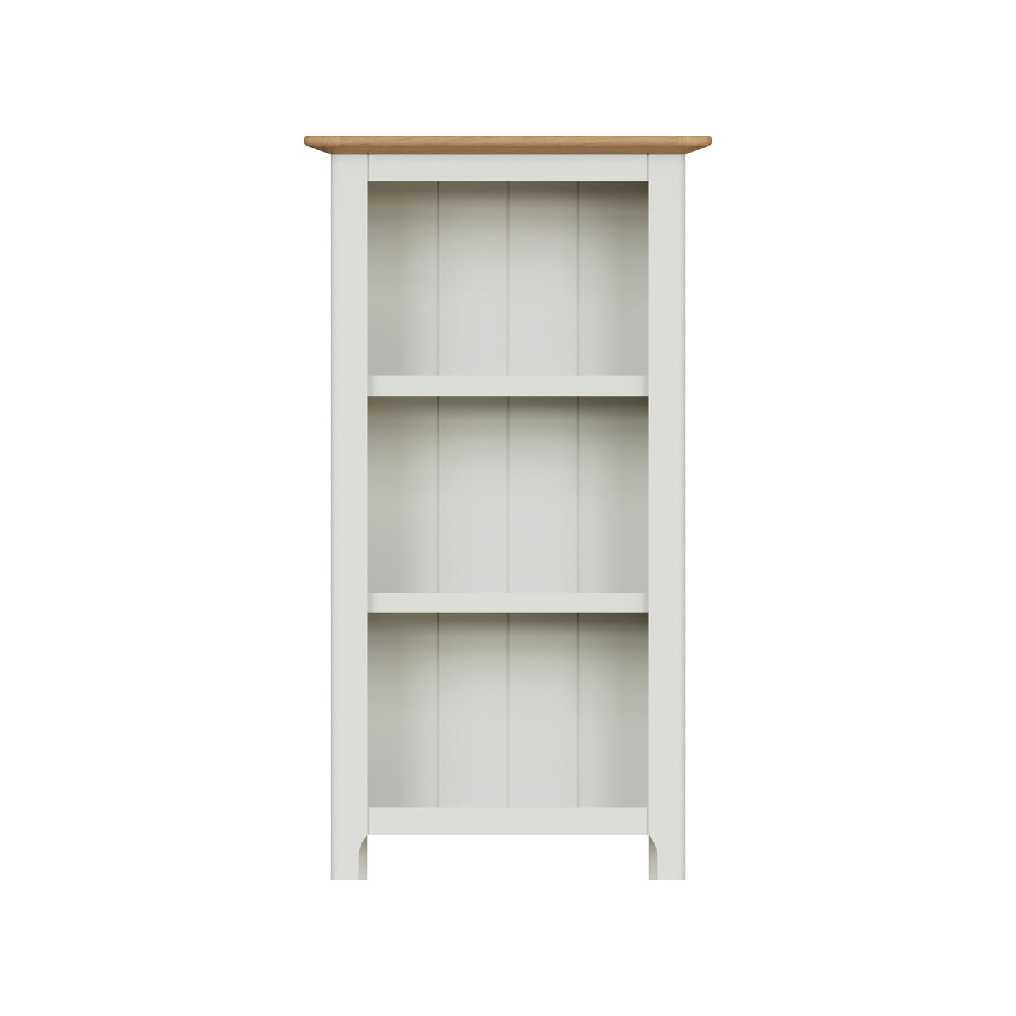 Taberno Oak 3 Tier Bookcase Linen White