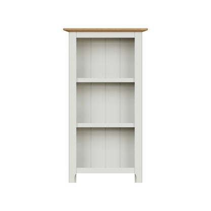 Taberno Oak 3 Tier Bookcase Linen White
