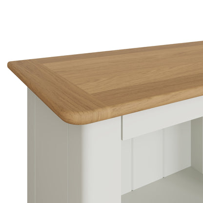 Taberno Oak 3 Tier Bookcase Linen White
