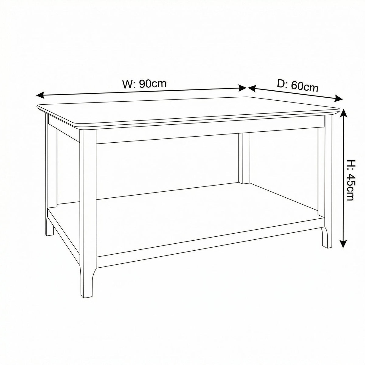 Taberno Oak Coffee Table Sage Green