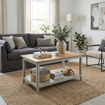 Taberno Oak Coffee Table Sage Green