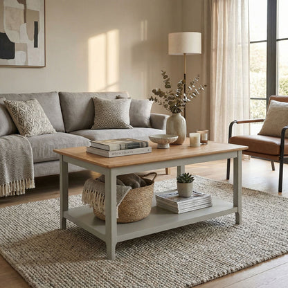 Taberno Oak Coffee Table Sage Green