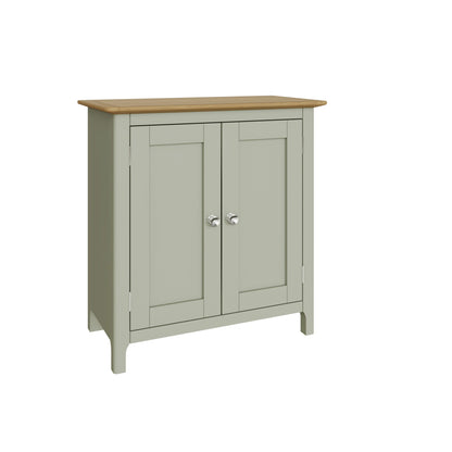Taberno Oak 2 Door Compact Sideboard Sage Green