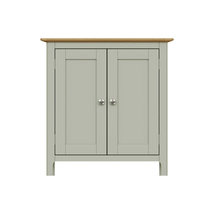 Taberno Oak 2 Door Compact Sideboard Sage Green