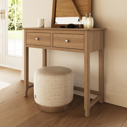 Taberno 2 Drawer Dressing Table Natural Oak