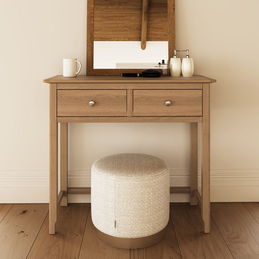 Taberno 2 Drawer Dressing Table Natural Oak