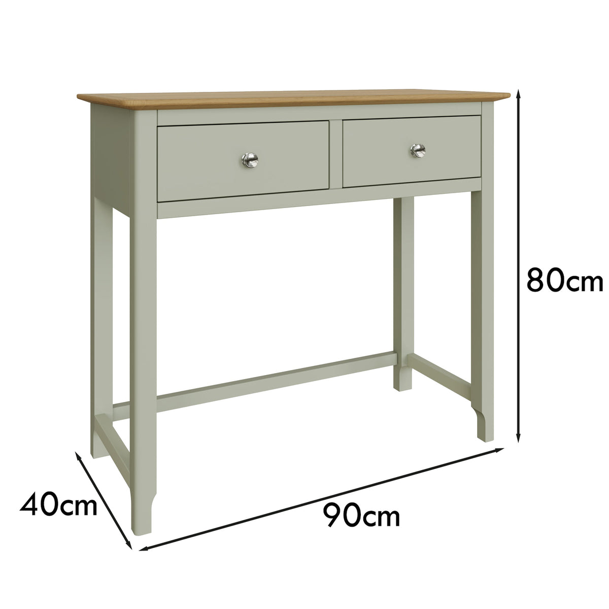 Taberno 2 Drawer Dressing Table Sage Green