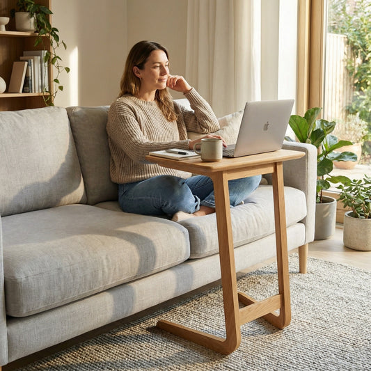 Taberno Oak Sofa Laptop Table