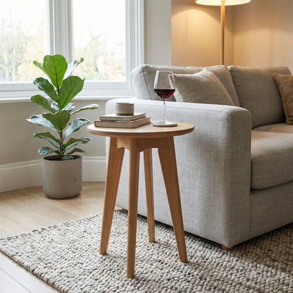 Taberno Oak Round Wine Table