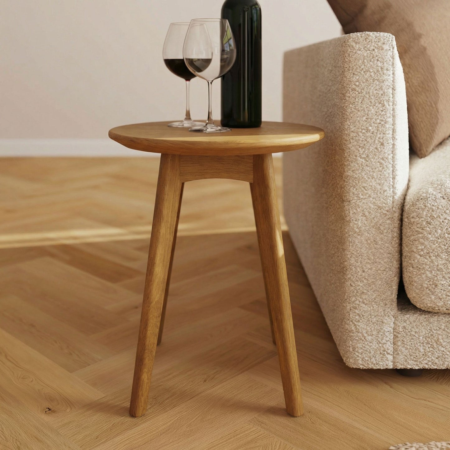 Taberno Oak Round Wine Table