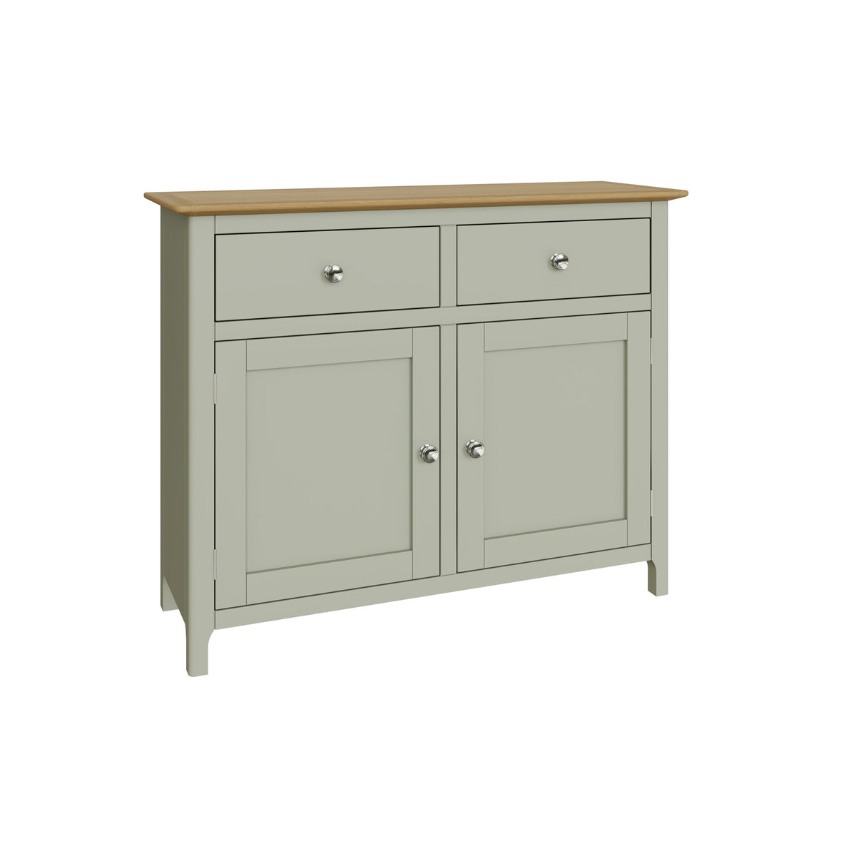 Taberno Oak 2 Door 2 Drawer Sideboard Sage Green