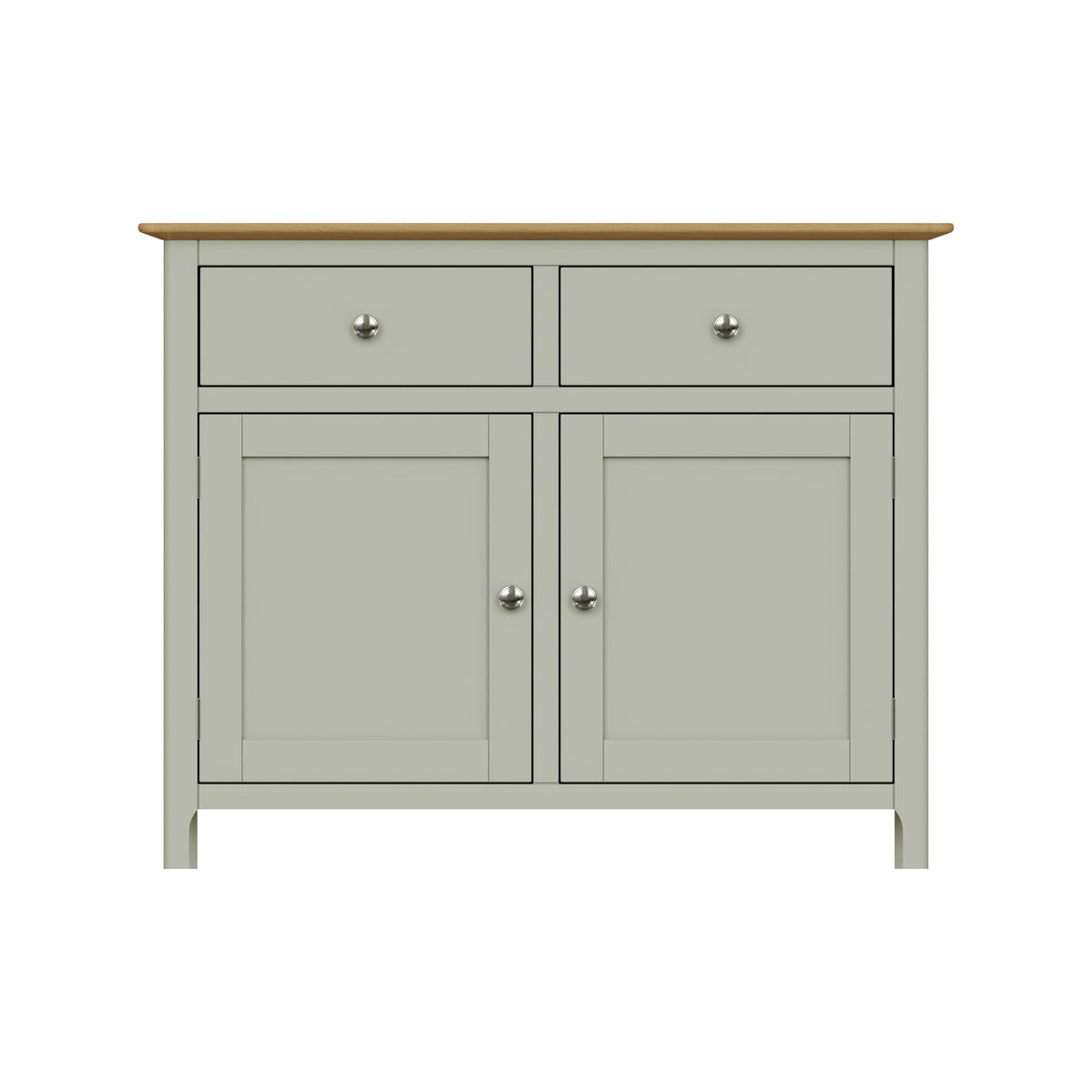 Taberno Oak 2 Door 2 Drawer Sideboard Sage Green