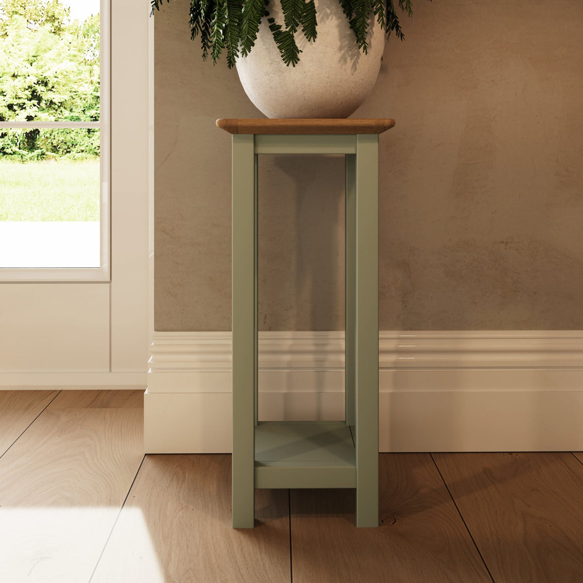 Taberno Oak End Side Table Sage Green