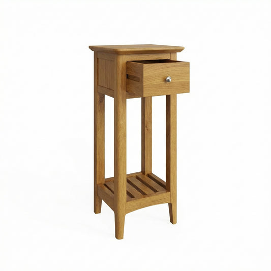 Taberno Oak 1 Drawer Assembled Telephone Table