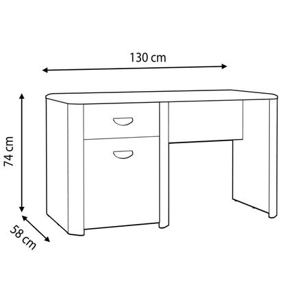Yoop Dressing Table Study Desk Sonoma Oak Matt Finish
