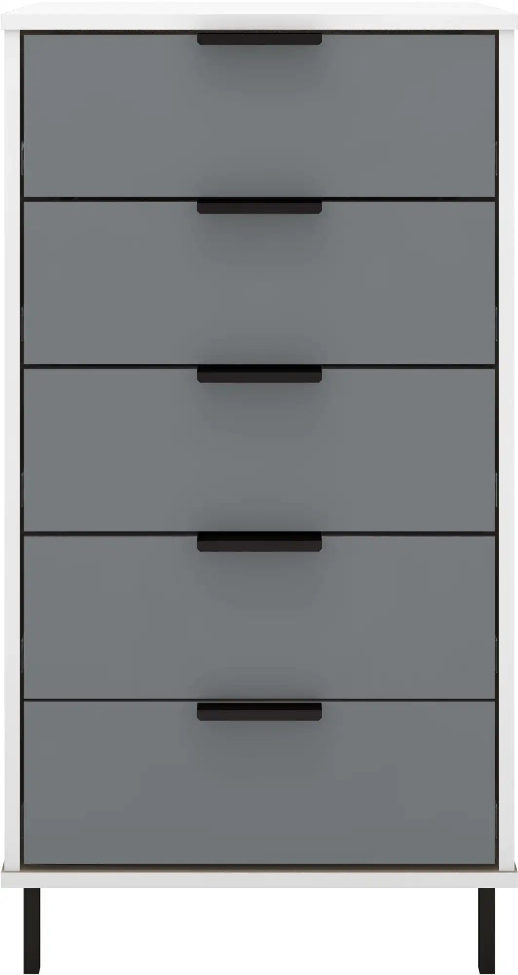 Madrid 5 Drawer Chest   Greywhite Gloss 2022  F03