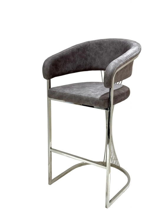 Porado Silver Barstool