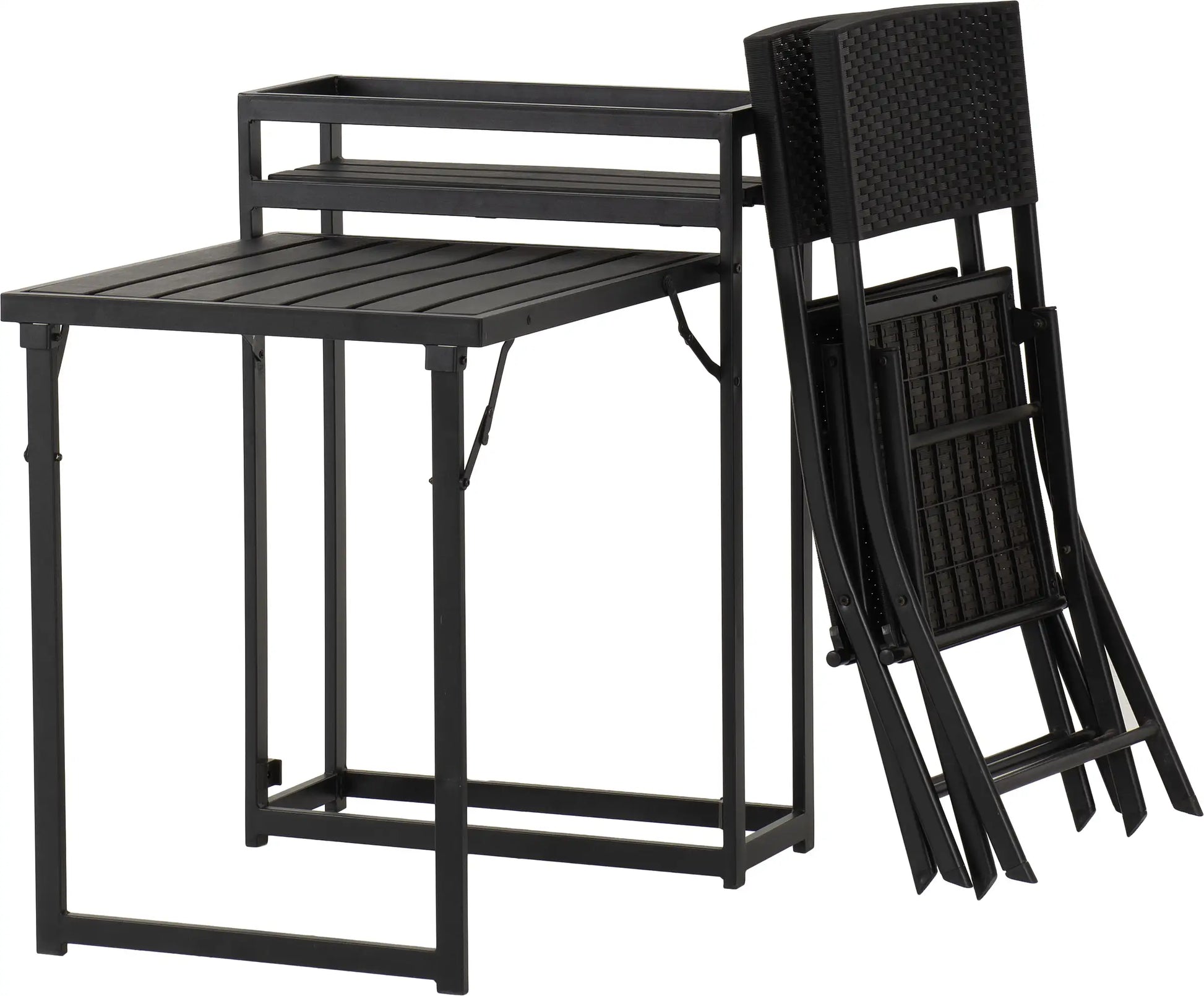 Foldaway 1+2 Garden Set   Black 2024  02