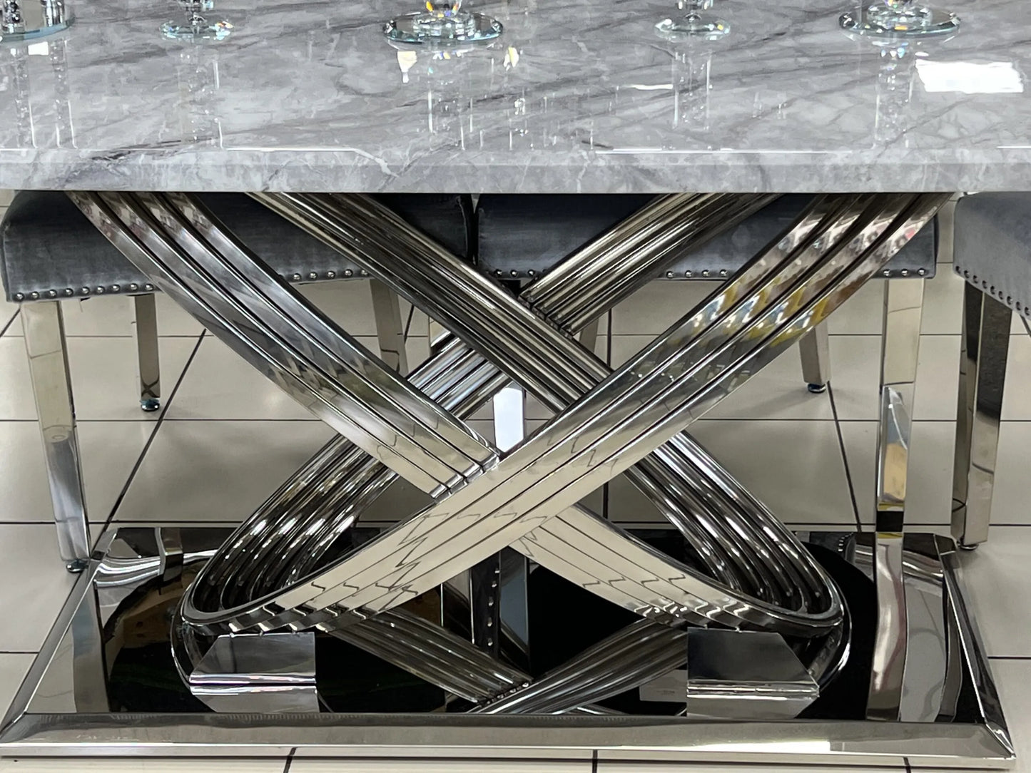 Elina 1.6m Marble Dining Table