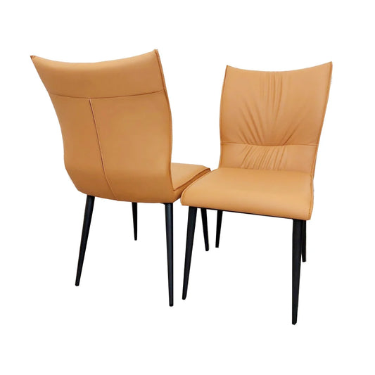 Flora Leather Dining Chair – (Set of 2)