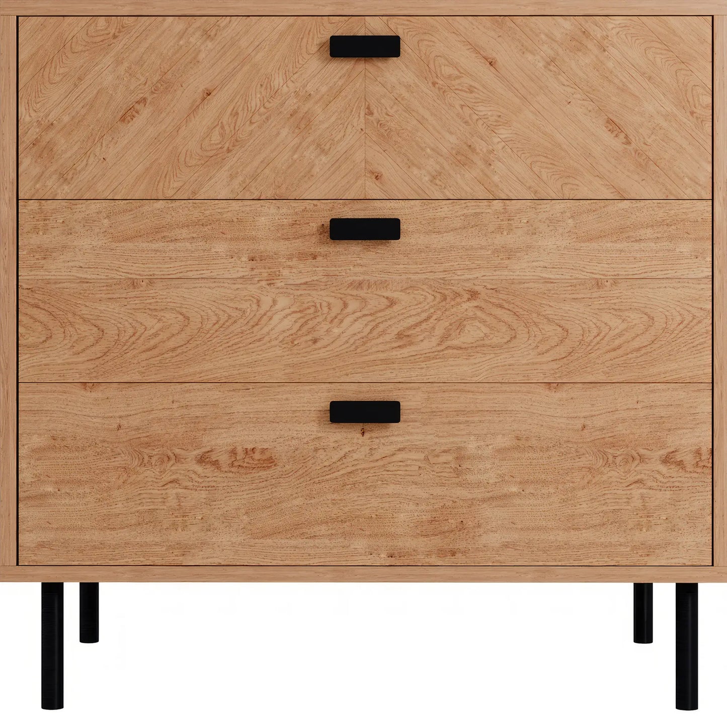 Leon 3 Drawer Chest   Medium Oak Effect 2023  02 Dx