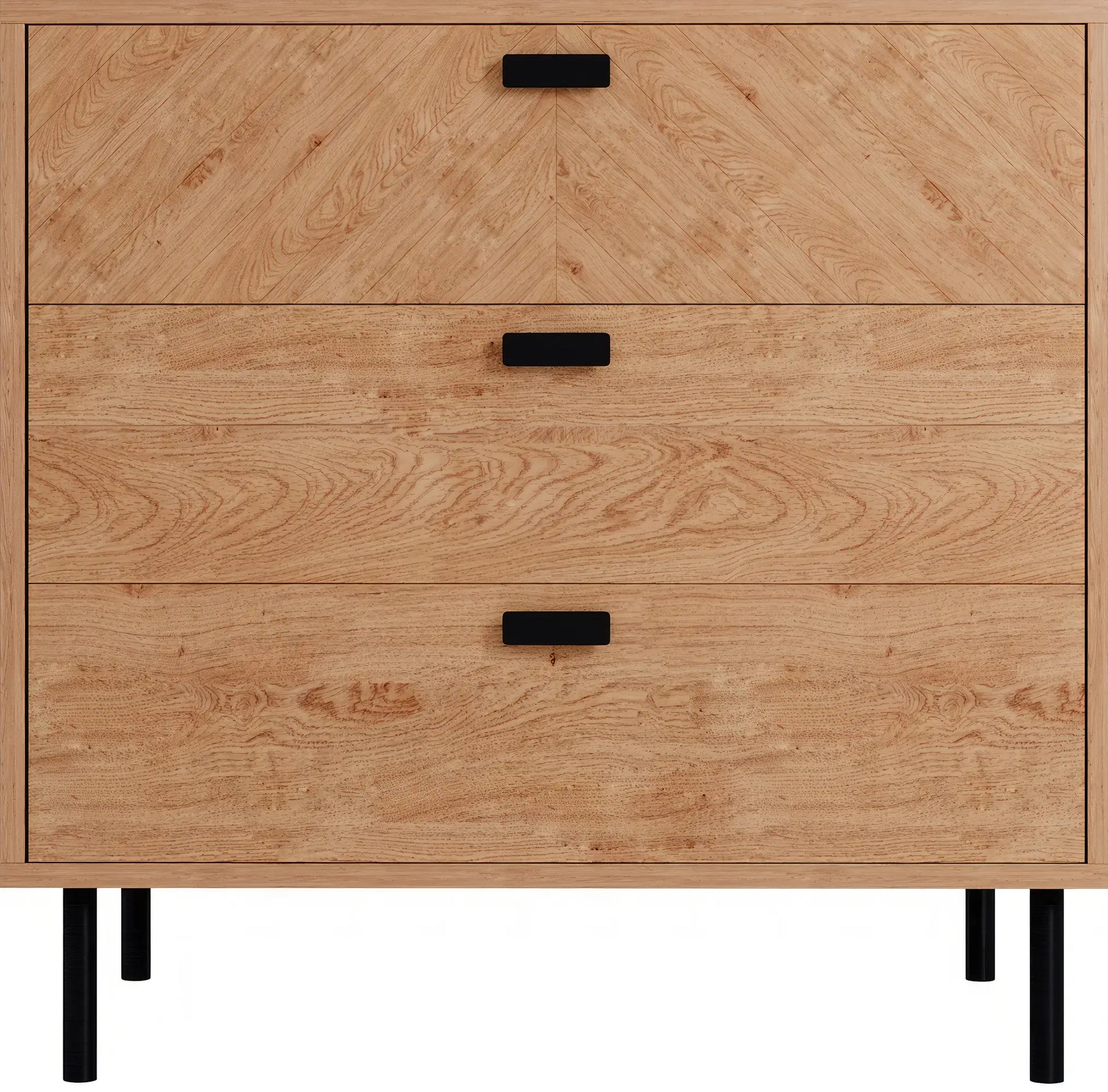 Leon 3 Drawer Chest   Medium Oak Effect 2023  02 Dx