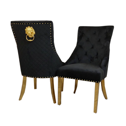 Bentley Gold Velvet Dining Chair – Set of 2