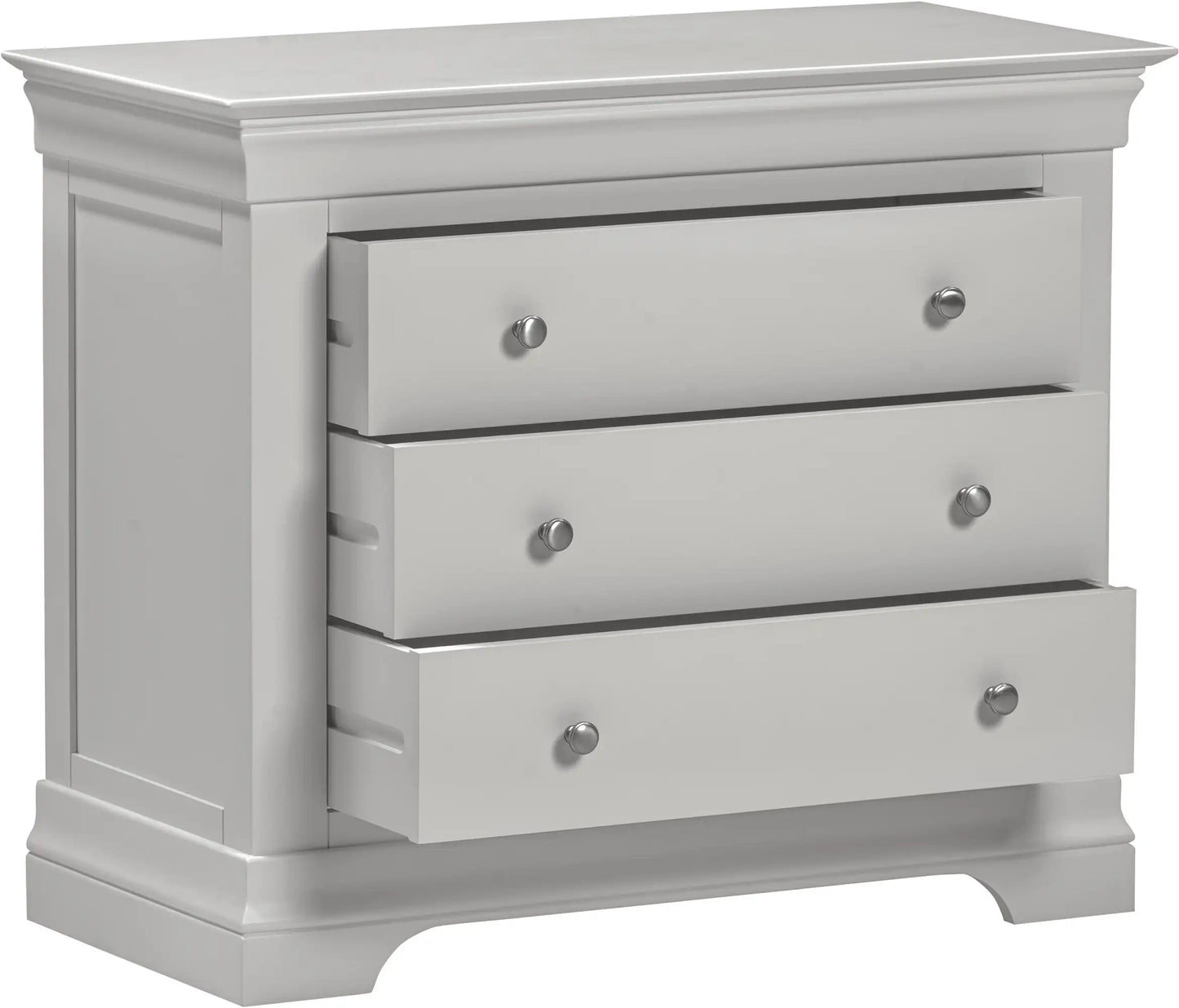 Bordeaux 3 Drawer Chest   Pebble Grey  02