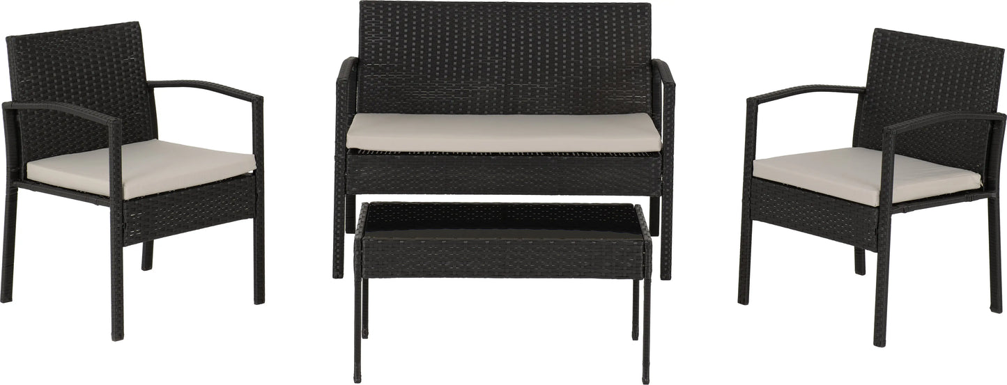 Cedar 4Pc Garden Set   Black Rattangrey Fabricblack Glass 2024  02